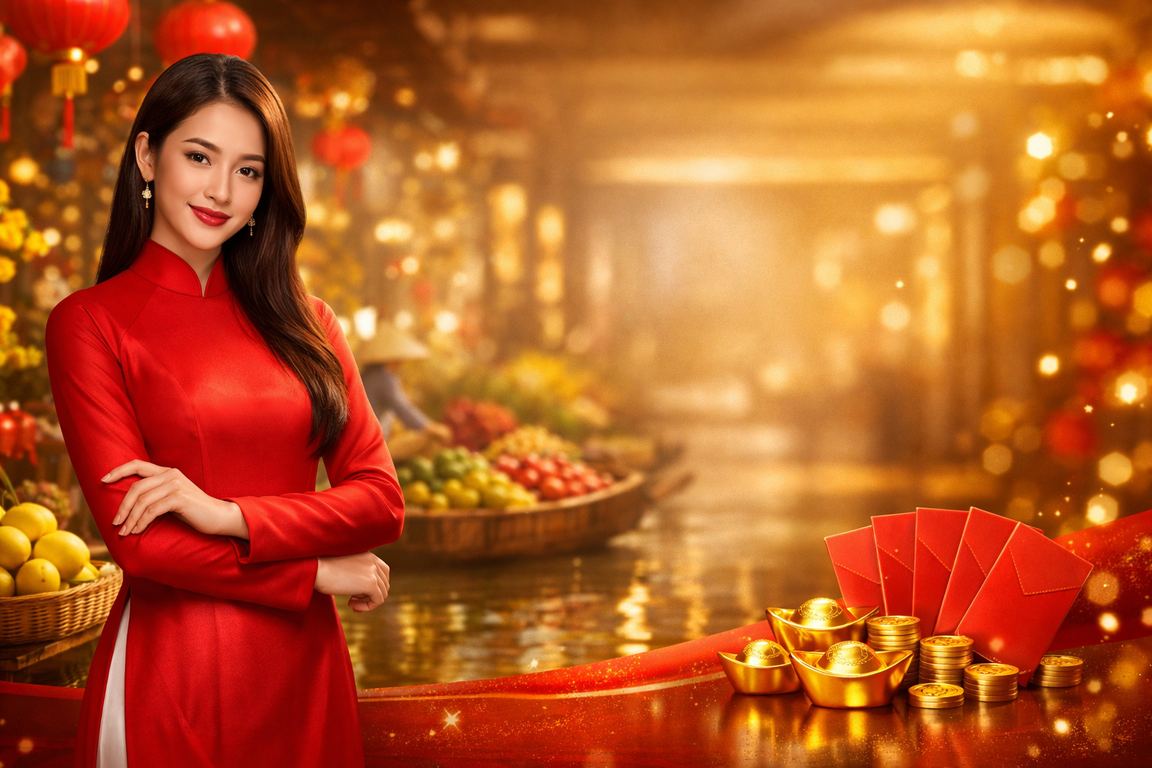 Lễ hội phong bì đỏ tại miền Tây sông nước – không khí Tết truyền thống Việt Nam
